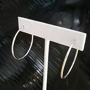 14k Yellow & White Gold Hoop Earrings